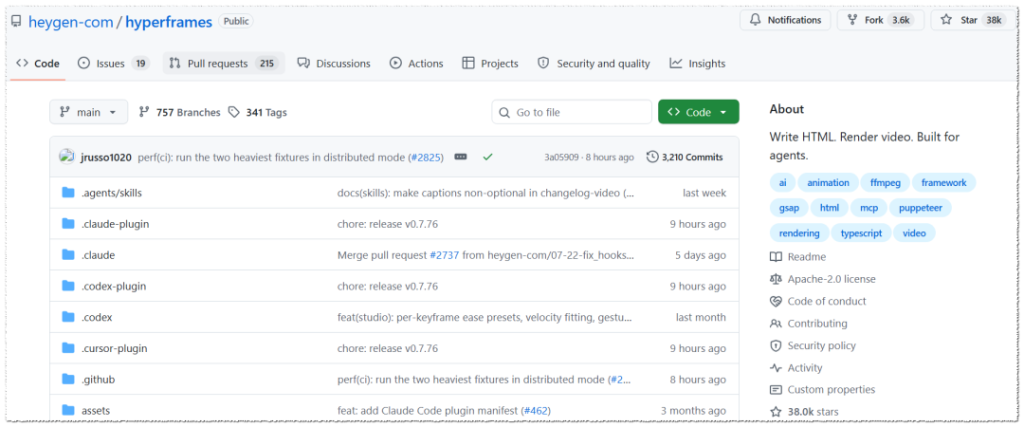 Github，3.8万Star，让 AI 写 HTML 就能剪视频！
